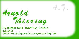 arnold thiering business card